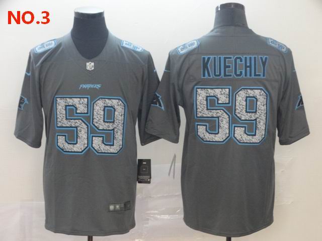 Men's Carolina Panthers #59 Luke Kuechly Jersey NO.3;